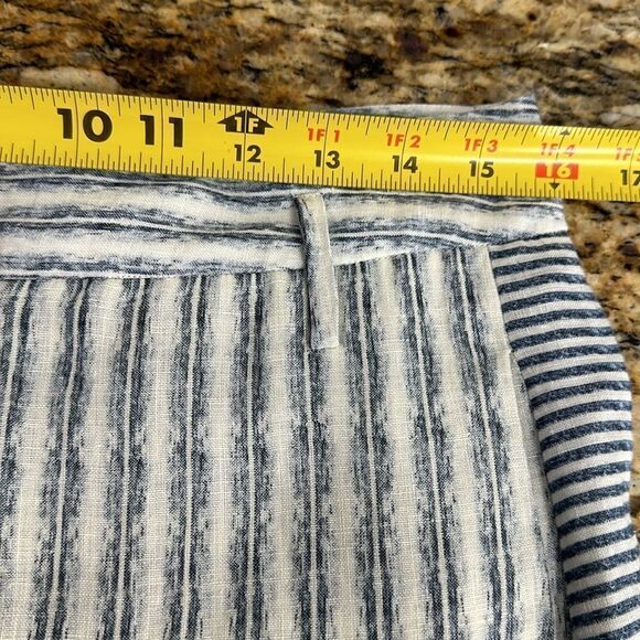 Petanu by Pashma Linen Striped High Rise Wide Leg Palazzo Pants Size M - Picture 9 of 11